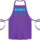 Nerd More Like Badass Teck Funny IT Tecky Cotton Apron 100% Organic Purple