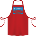 Nerd More Like Badass Teck Funny IT Tecky Cotton Apron 100% Organic Red