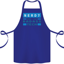 Nerd More Like Badass Teck Funny IT Tecky Cotton Apron 100% Organic Royal Blue