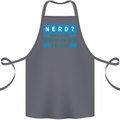 Nerd More Like Badass Teck Funny IT Tecky Cotton Apron 100% Organic Steel