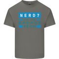 Nerd More Like Badass Teck Funny IT Tecky Kids T-Shirt Childrens Charcoal