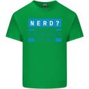 Nerd More Like Badass Teck Funny IT Tecky Kids T-Shirt Childrens Irish Green