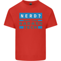 Nerd More Like Badass Teck Funny IT Tecky Kids T-Shirt Childrens Red