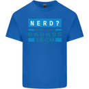 Nerd More Like Badass Teck Funny IT Tecky Kids T-Shirt Childrens Royal Blue
