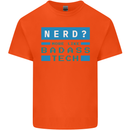 Nerd More Like Badass Teck Funny IT Tecky Mens Cotton T-Shirt Tee Top Orange