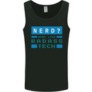 Nerd More Like Badass Teck Funny IT Tecky Mens Vest Tank Top Black