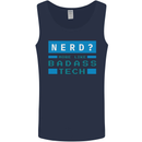 Nerd More Like Badass Teck Funny IT Tecky Mens Vest Tank Top Navy Blue