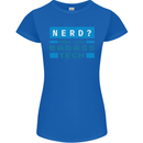 Nerd More Like Badass Teck Funny IT Tecky Womens Petite Cut T-Shirt Royal Blue