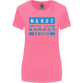 Nerd More Like Badass Teck Funny IT Tecky Womens Wider Cut T-Shirt Azalea