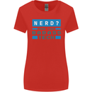 Nerd More Like Badass Teck Funny IT Tecky Womens Wider Cut T-Shirt Red