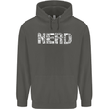 Nerd Word Art Geek Childrens Kids Hoodie Storm Grey