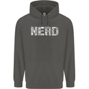 Nerd Word Art Geek Childrens Kids Hoodie Storm Grey