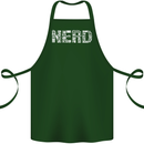 Nerd Word Art Geek Cotton Apron 100% Organic Forest Green