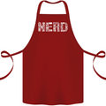 Nerd Word Art Geek Cotton Apron 100% Organic Maroon