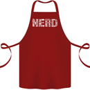 Nerd Word Art Geek Cotton Apron 100% Organic Maroon