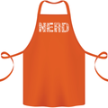 Nerd Word Art Geek Cotton Apron 100% Organic Orange