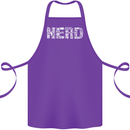 Nerd Word Art Geek Cotton Apron 100% Organic Purple