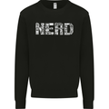 Nerd Word Art Geek Kids Sweatshirt Jumper Black