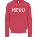 Nerd Word Art Geek Kids Sweatshirt Jumper Heliconia