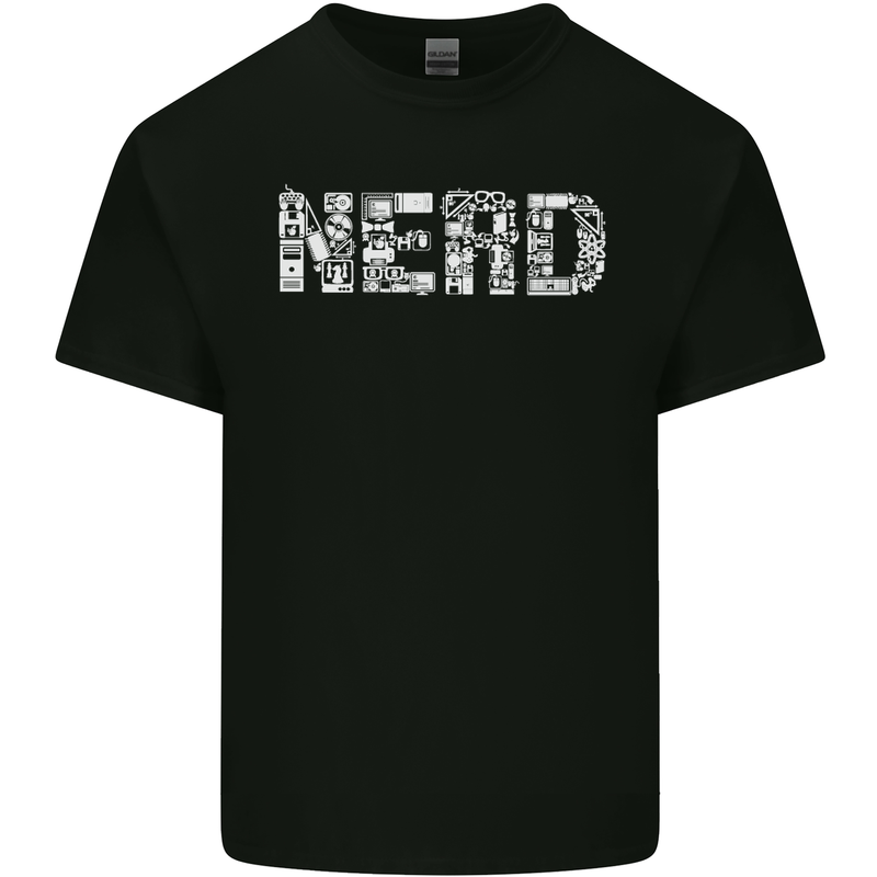 Nerd Word Art Geek Kids T-Shirt Childrens Black