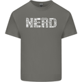 Nerd Word Art Geek Kids T-Shirt Childrens Charcoal