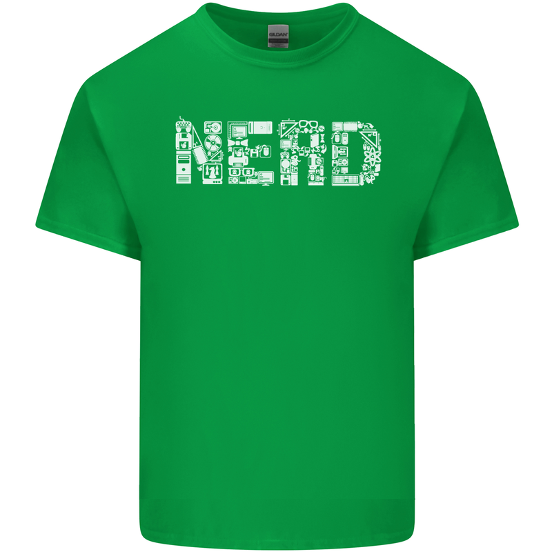 Nerd Word Art Geek Kids T-Shirt Childrens Irish Green