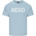 Nerd Word Art Geek Kids T-Shirt Childrens Light Blue