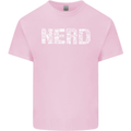 Nerd Word Art Geek Kids T-Shirt Childrens Light Pink