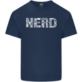 Nerd Word Art Geek Kids T-Shirt Childrens Navy Blue