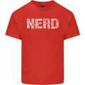 Nerd Word Art Geek Kids T-Shirt Childrens Red