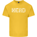 Nerd Word Art Geek Kids T-Shirt Childrens Yellow