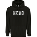 Nerd Word Art Geek Mens 80% Cotton Hoodie Black