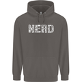 Nerd Word Art Geek Mens 80% Cotton Hoodie Charcoal