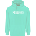 Nerd Word Art Geek Mens 80% Cotton Hoodie Peppermint