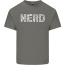 Nerd Word Art Geek Mens Cotton T-Shirt Tee Top Charcoal