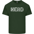 Nerd Word Art Geek Mens Cotton T-Shirt Tee Top Forest Green