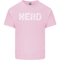 Nerd Word Art Geek Mens Cotton T-Shirt Tee Top Light Pink