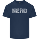 Nerd Word Art Geek Mens Cotton T-Shirt Tee Top Navy Blue