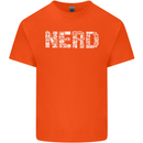 Nerd Word Art Geek Mens Cotton T-Shirt Tee Top Orange