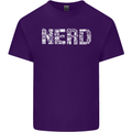 Nerd Word Art Geek Mens Cotton T-Shirt Tee Top Purple
