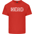 Nerd Word Art Geek Mens Cotton T-Shirt Tee Top Red