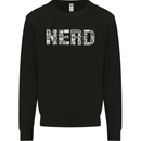 Nerd Word Art Geek Mens Sweatshirt Jumper Black