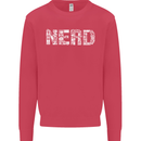 Nerd Word Art Geek Mens Sweatshirt Jumper Heliconia