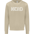 Nerd Word Art Geek Mens Sweatshirt Jumper Sand