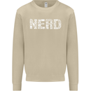 Nerd Word Art Geek Mens Sweatshirt Jumper Sand