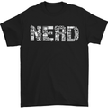 Nerd Word Art Geek Mens T-Shirt Cotton Gildan Black
