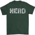 Nerd Word Art Geek Mens T-Shirt Cotton Gildan Forest Green