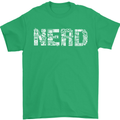 Nerd Word Art Geek Mens T-Shirt Cotton Gildan Irish Green