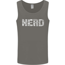 Nerd Word Art Geek Mens Vest Tank Top Charcoal