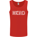 Nerd Word Art Geek Mens Vest Tank Top Red